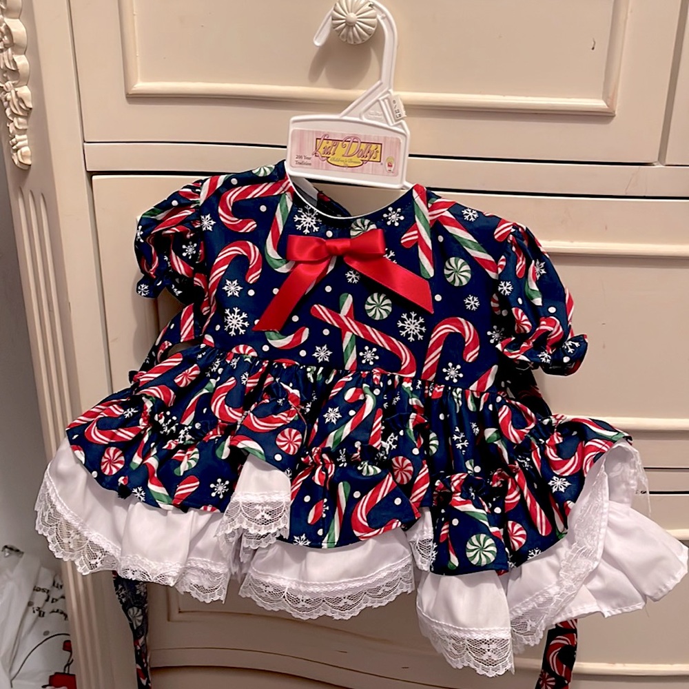 Lid’l Dollies Christmas Dress Baby Girl 8-12 Pounds